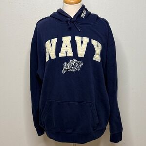 U.S. Naval Academy Womens Navy Annapolis Sz XL Sweat Hoodie Collegiate Military